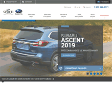 Tablet Screenshot of johnscottisubaru.com
